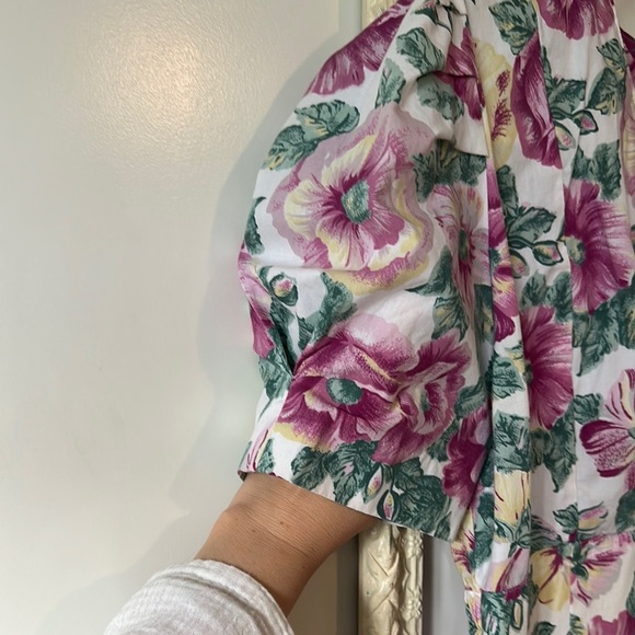 HOMEMADE | Floral Cottage Core Homemade Vintage Women's Dress - Picture 9 of 16